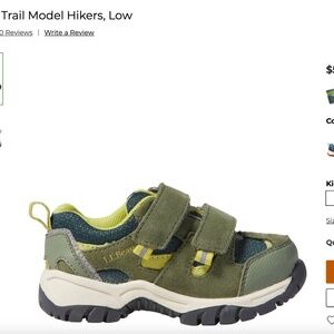 New L.L. Bean Hiking Shoes Toddlers Trail Model , New, never worn size 6